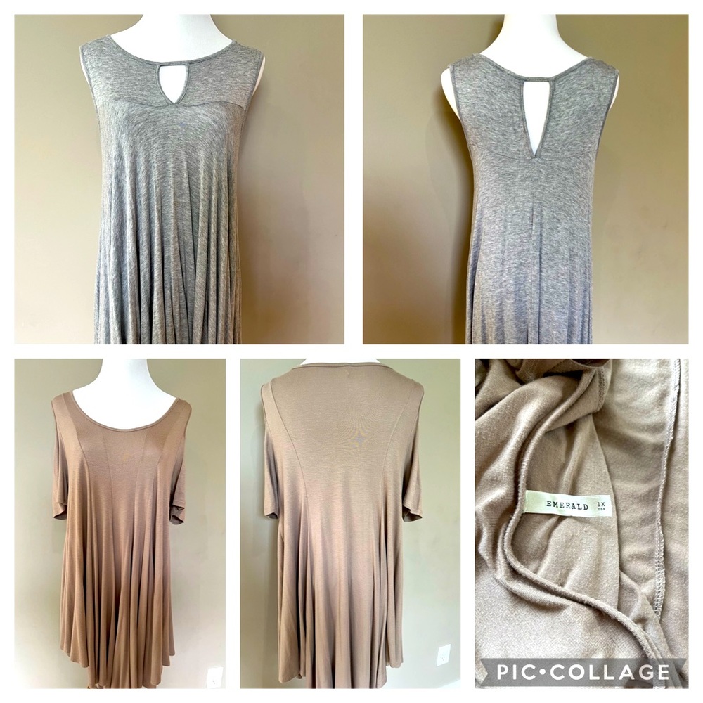 SET OF 2 BOUTIQUE PLUS SIZE TUNIC TOPS